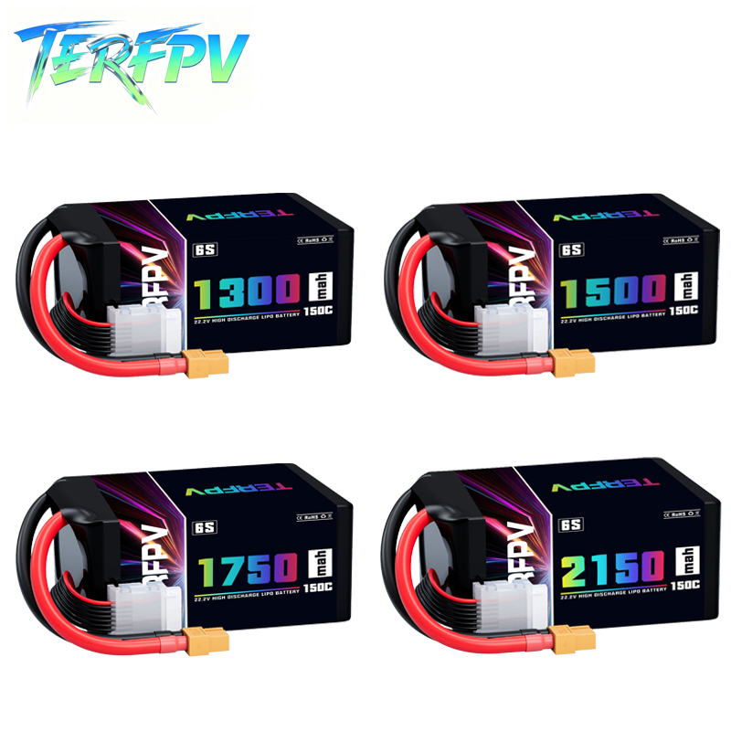 Lipo Battery 6S - Аккумулятор LiPo TERFPV 6S 22.2V 1300/1500/1750/2150