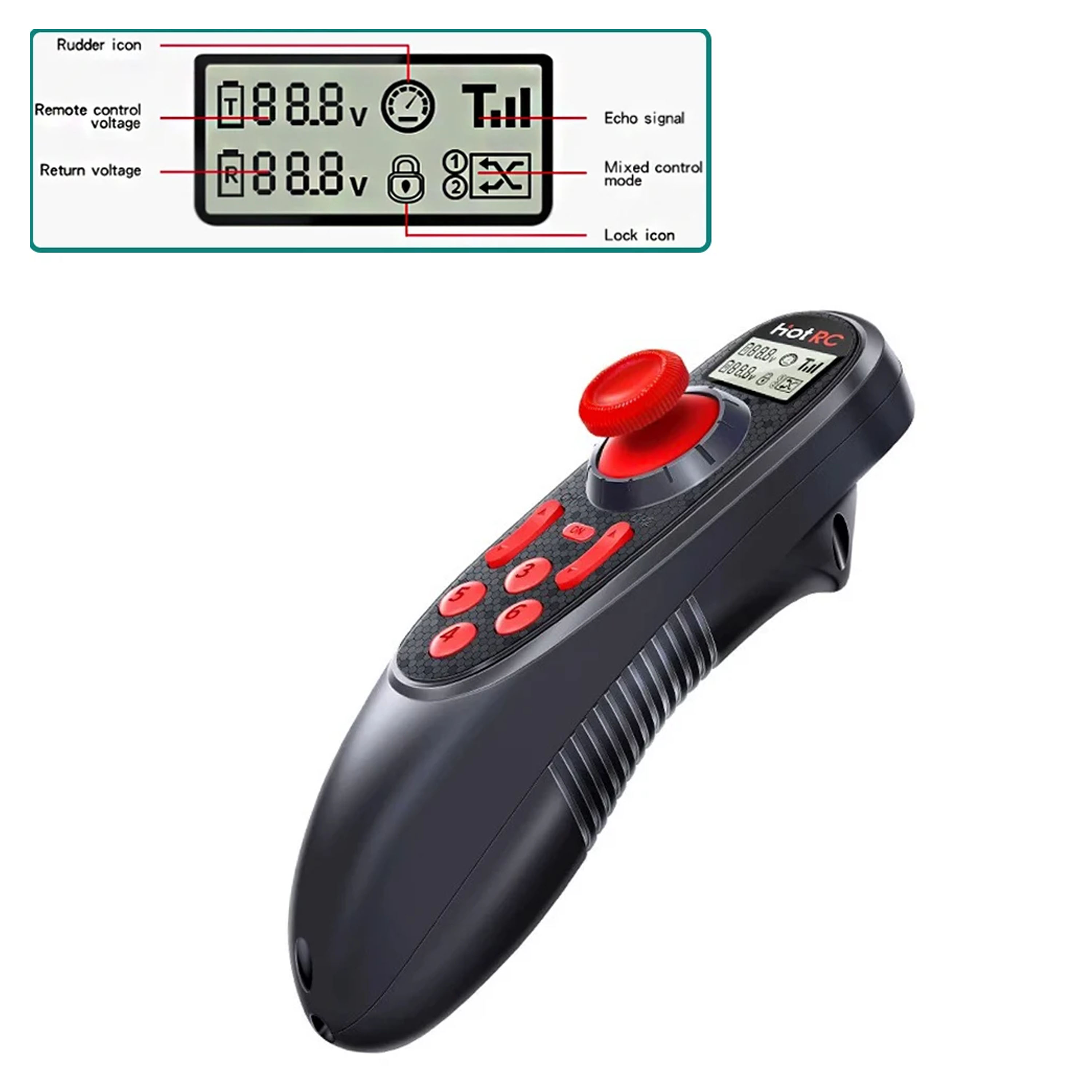 Radio Transmitter 2.4Ghz - Радиосистема HOTRC DS-600 DS600 6-канальный 2,4