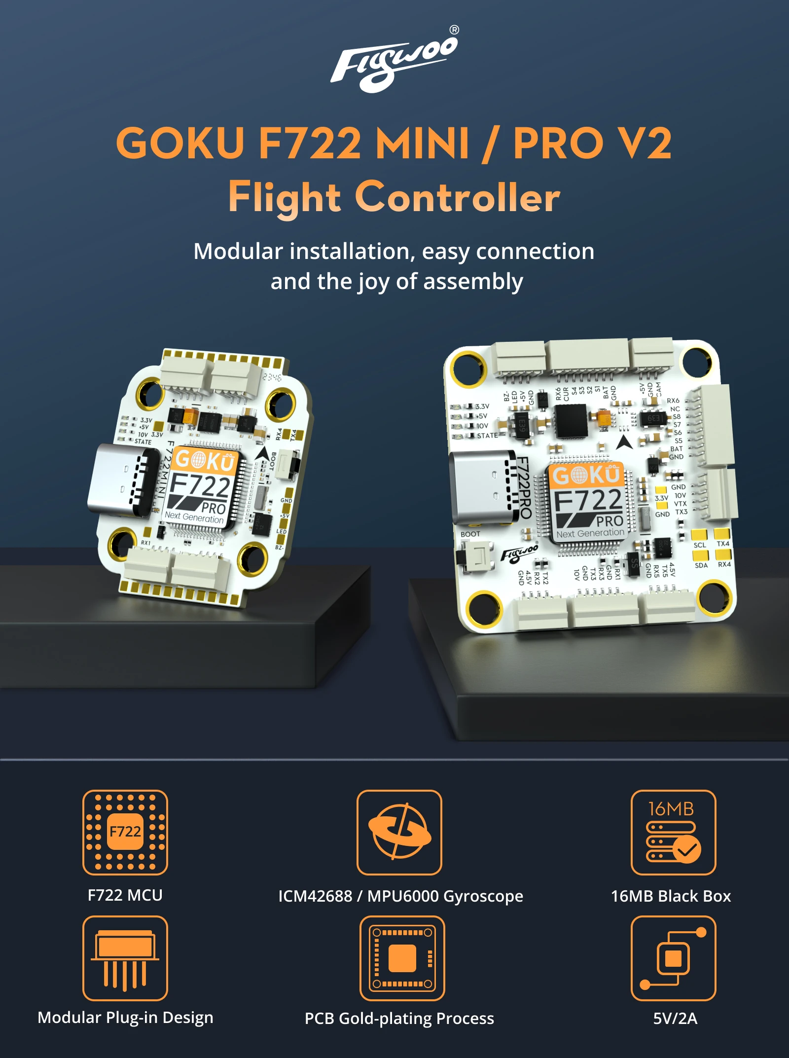 Контроллер VIVaSDJI O4 O4 Pro  – обзор и цена Betaflight Fc