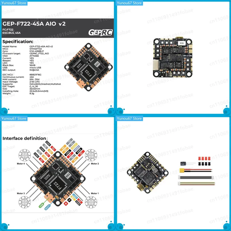 Полетный контроллер GEPRC GEP- – обзор и цена F722 Flight Controller