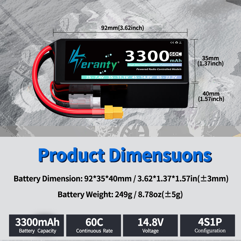 Аккумулятор TERANTY 4S 3300мАч – обзор и цена Lipo Battery 4S