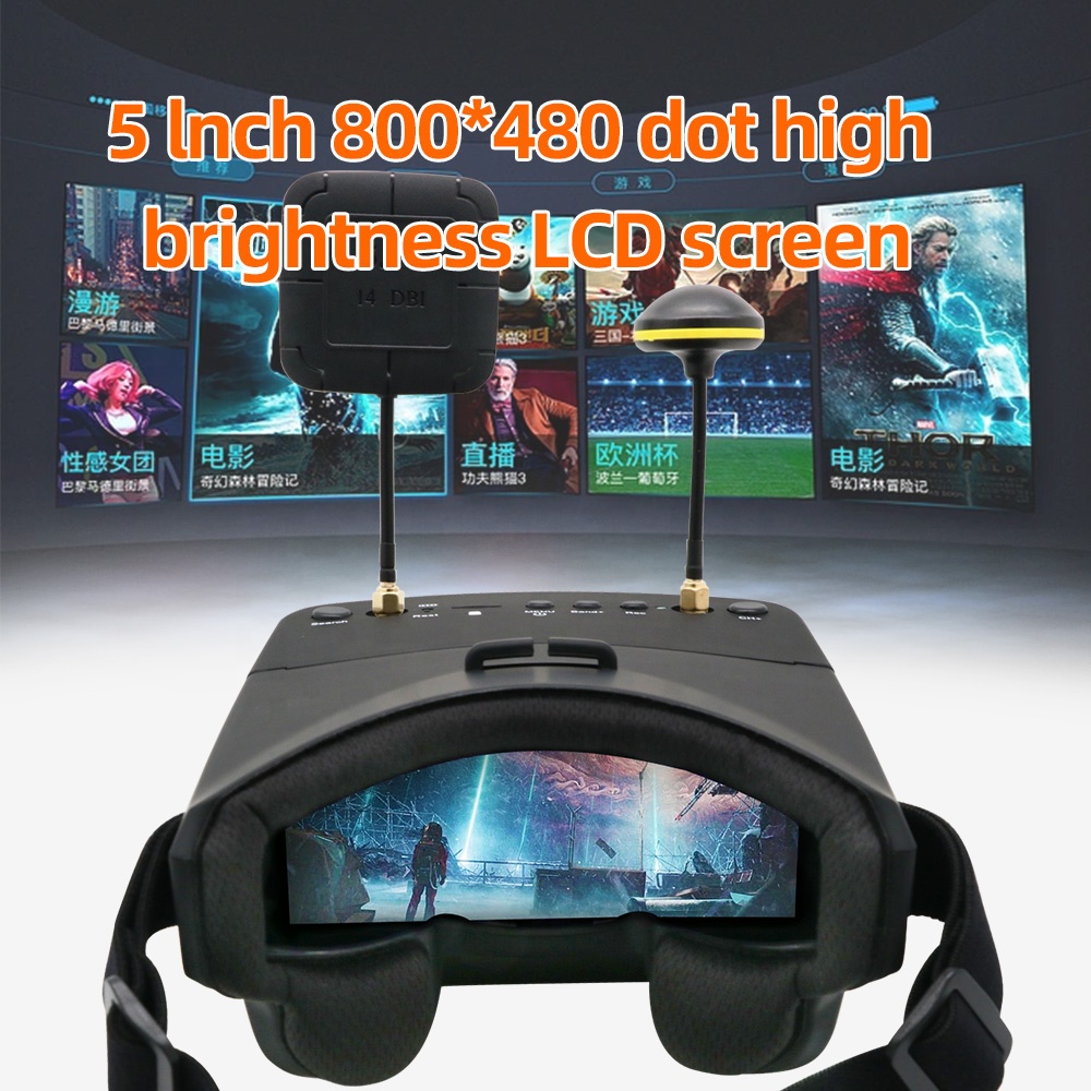 Видеоочки EV800D 5.8G 40CH 5 д – обзор и цена Goggles Fpv