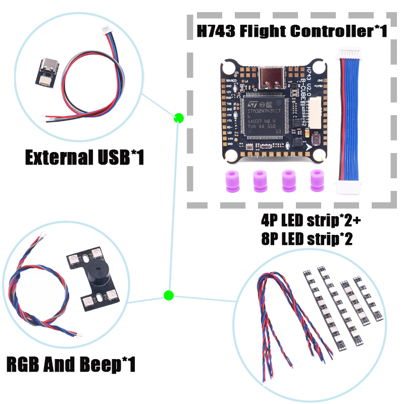 RCtoSky F4V3S PLUS F722 F745 H – обзор и цена F722 Flight Controller