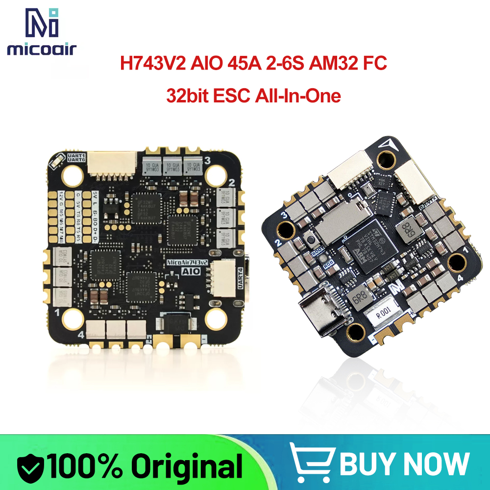 MicoAir H743V2 AIO 45A AM32 2- – обзор и цена Betaflight Fc