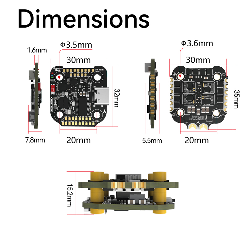 F405 MINI SpeedyBee F405 Mini  – обзор и цена F405 Flight Controller